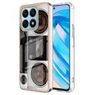 For Honor X8a Electroplating Marble Dual-side IMD Phone Case(Retro Radio) - 1