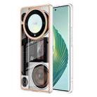 For Honor X9a / Magic5 Lite Electroplating Marble Dual-side IMD Phone Case(Retro Radio) - 1