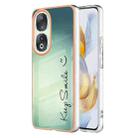 For Honor 90 5G Electroplating Marble Dual-side IMD Phone Case(Smile) - 1