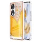 For Honor 90 5G Electroplating Marble Dual-side IMD Phone Case(Draft Beer) - 1
