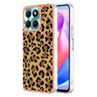 For Honor X6a Electroplating Marble Dual-side IMD Phone Case(Leopard Print) - 1