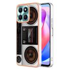 For Honor X6a Electroplating Marble Dual-side IMD Phone Case(Retro Radio) - 1