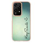 For Honor 200 Lite Global Electroplating Marble Dual-side IMD Phone Case(Smile) - 3