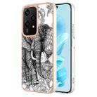 For Honor 200 Lite Global Electroplating Marble Dual-side IMD Phone Case(Totem Elephant) - 1