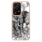 For Honor 200 Lite Global Electroplating Marble Dual-side IMD Phone Case(Totem Elephant) - 3
