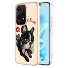 For Honor 200 Lite Global Electroplating Marble Dual-side IMD Phone Case(Lucky Dog) - 1