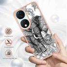 For Honor X7b 4G / 5G Electroplating Marble Dual-side IMD Phone Case(Totem Elephant) - 2