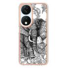 For Honor X7b 4G / 5G Electroplating Marble Dual-side IMD Phone Case(Totem Elephant) - 3