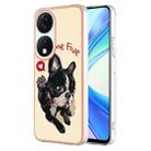 For Honor X7b 4G / 5G Electroplating Marble Dual-side IMD Phone Case(Lucky Dog) - 1