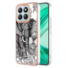 For Honor X8b Electroplating Marble Dual-side IMD Phone Case(Totem Elephant) - 1