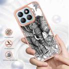 For Honor X8b Electroplating Marble Dual-side IMD Phone Case(Totem Elephant) - 2