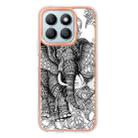 For Honor X8b Electroplating Marble Dual-side IMD Phone Case(Totem Elephant) - 3
