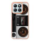 For Honor X8b Electroplating Marble Dual-side IMD Phone Case(Retro Radio) - 3