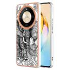 For Honor X9b Electroplating Marble Dual-side IMD Phone Case(Totem Elephant) - 1