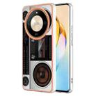 For Honor X9b Electroplating Marble Dual-side IMD Phone Case(Retro Radio) - 1