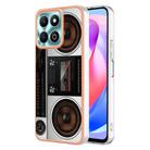 For Honor X6b Electroplating Marble Dual-side IMD Phone Case(Retro Radio) - 1