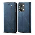 For OnePlus Ace 2V / Nord 3 Denim Texture Flip Leather Phone Case(Blue) - 1