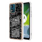 For Motorola Moto E13 Electroplating Marble Dual-side IMD Phone Case(Equation) - 1