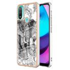 For Motorola Moto E20 / E30 / E40 Electroplating Marble Dual-side IMD Phone Case(Totem Elephant) - 1