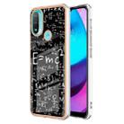 For Motorola Moto E20 / E30 / E40 Electroplating Marble Dual-side IMD Phone Case(Equation) - 1