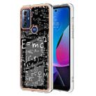 For Motorola Moto G Play 2023 Electroplating Marble Dual-side IMD Phone Case(Equation) - 1