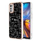 For Motorola Moto E32 4G / E32S Electroplating Marble Dual-side IMD Phone Case(Equation) - 1