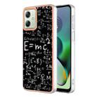 For Motorola Moto G54 Electroplating Marble Dual-side IMD Phone Case(Equation) - 1