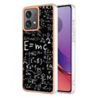 For Motorola Moto G84 Electroplating Marble Dual-side IMD Phone Case(Equation) - 1