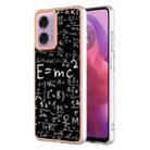 For Motorola Moto G04 4G / G24 4G Electroplating Marble Dual-side IMD Phone Case(Equation) - 1