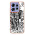 For Motorola Edge 50 Pro Electroplating Marble Dual-side IMD Phone Case(Totem Elephant) - 3