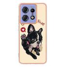 For Motorola Edge 50 Pro Electroplating Marble Dual-side IMD Phone Case(Lucky Dog) - 3