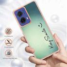 For Motorola Moto G85 Electroplating Marble Dual-side IMD Phone Case(Smile) - 2