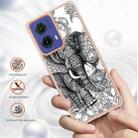 For Motorola Moto G85 Electroplating Marble Dual-side IMD Phone Case(Totem Elephant) - 2