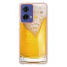 For Motorola Moto G85 Electroplating Marble Dual-side IMD Phone Case(Draft Beer) - 3