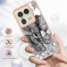 For Motorola Edge 50 Ultra Electroplating Marble Dual-side IMD Phone Case(Totem Elephant) - 2