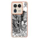 For Motorola Edge 50 Ultra Electroplating Marble Dual-side IMD Phone Case(Totem Elephant) - 3