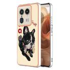 For Motorola Edge 50 Ultra Electroplating Marble Dual-side IMD Phone Case(Lucky Dog) - 1