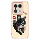 For Motorola Edge 50 Ultra Electroplating Marble Dual-side IMD Phone Case(Lucky Dog) - 3