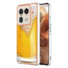 For Motorola Edge 50 Ultra Electroplating Marble Dual-side IMD Phone Case(Draft Beer) - 1