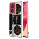 For Motorola Edge 50 Fusion Electroplating Marble Dual-side IMD Phone Case(Retro Radio) - 1