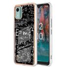 For Nokia C12 Electroplating Marble Dual-side IMD Phone Case(Equation) - 1