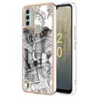 For Nokia C31 Electroplating Marble Dual-side IMD Phone Case(Totem Elephant) - 1