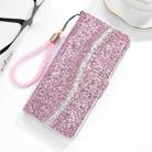 For Xiaomi Redmi 6 / 6A Glitter Powder Horizontal Flip Leather Case with Card Slots & Holder & Lanyard(Pink) - 1