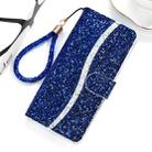 For Xiaomi Redmi 7A Glitter Powder Horizontal Flip Leather Case with Card Slots & Holder & Lanyard(Blue) - 1
