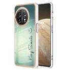 For OnePlus 11 Electroplating Marble Dual-side IMD Phone Case(Smile) - 1