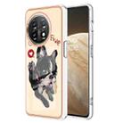 For OnePlus 11 Electroplating Marble Dual-side IMD Phone Case(Lucky Dog) - 1