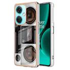 For OnePlus Nord CE 3 Lite / Nord N30 Electroplating Marble Dual-side IMD Phone Case(Retro Radio) - 1