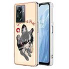 For OnePlus Nord N300 Electroplating Marble Dual-side IMD Phone Case(Lucky Dog) - 1