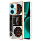 For OnePlus Nord CE3 Electroplating Marble Dual-side IMD Phone Case(Retro Radio) - 1