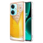 For OnePlus Nord CE3 Electroplating Marble Dual-side IMD Phone Case(Draft Beer) - 1